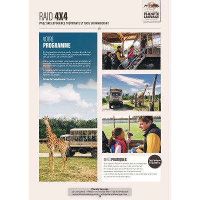 Planète Sauvage Parc + Raid 4X4 ou Rencontre avec les Dauphins