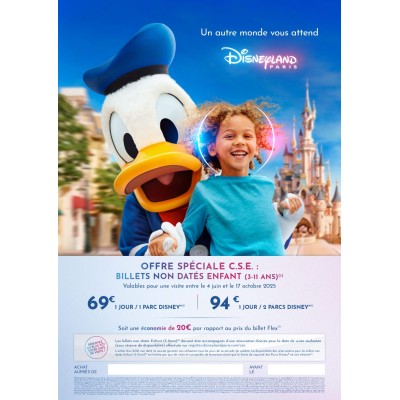 Billet Disney FLEX - Offre été 2025 - Réservation obligatoire