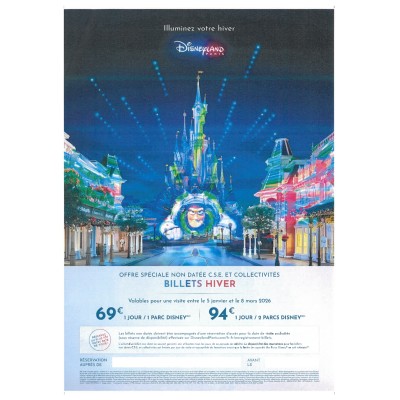 @Disney - Billet hiver non datés - OFFRE SPECIALE e-billet