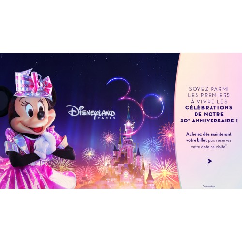 Disney - Billet FLEX - Validité 12 juin 2022 tous les jours - Réservation obligatoire